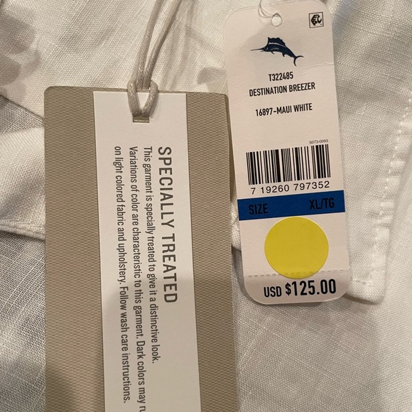 Tommy Bahama Camp Shirt. Linen. XL with Tags - Picture 8 of 12